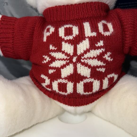 NWT Polo Ralph Lauren Teddy Bear Millennium 2000 Y2K Holiday Christmas Gift Toy - Picture 2 of 6